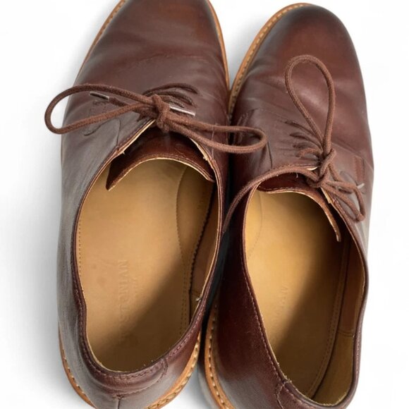 Bostonian Brown Leather Lace Up Oxford Dress Shoes 16501 Men's 12 M - Picture 4 of 9